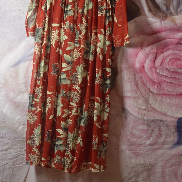 RAINDROPS RED DRESS SZ L - Picture 2 of 6